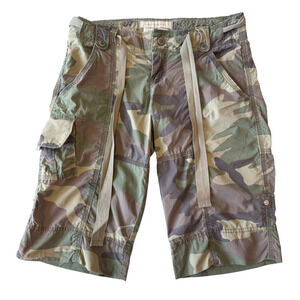 Y2K Abercrombie & Fitch Vintage Camo Cargo Shorts Size Paratrooper XS 29" Waist